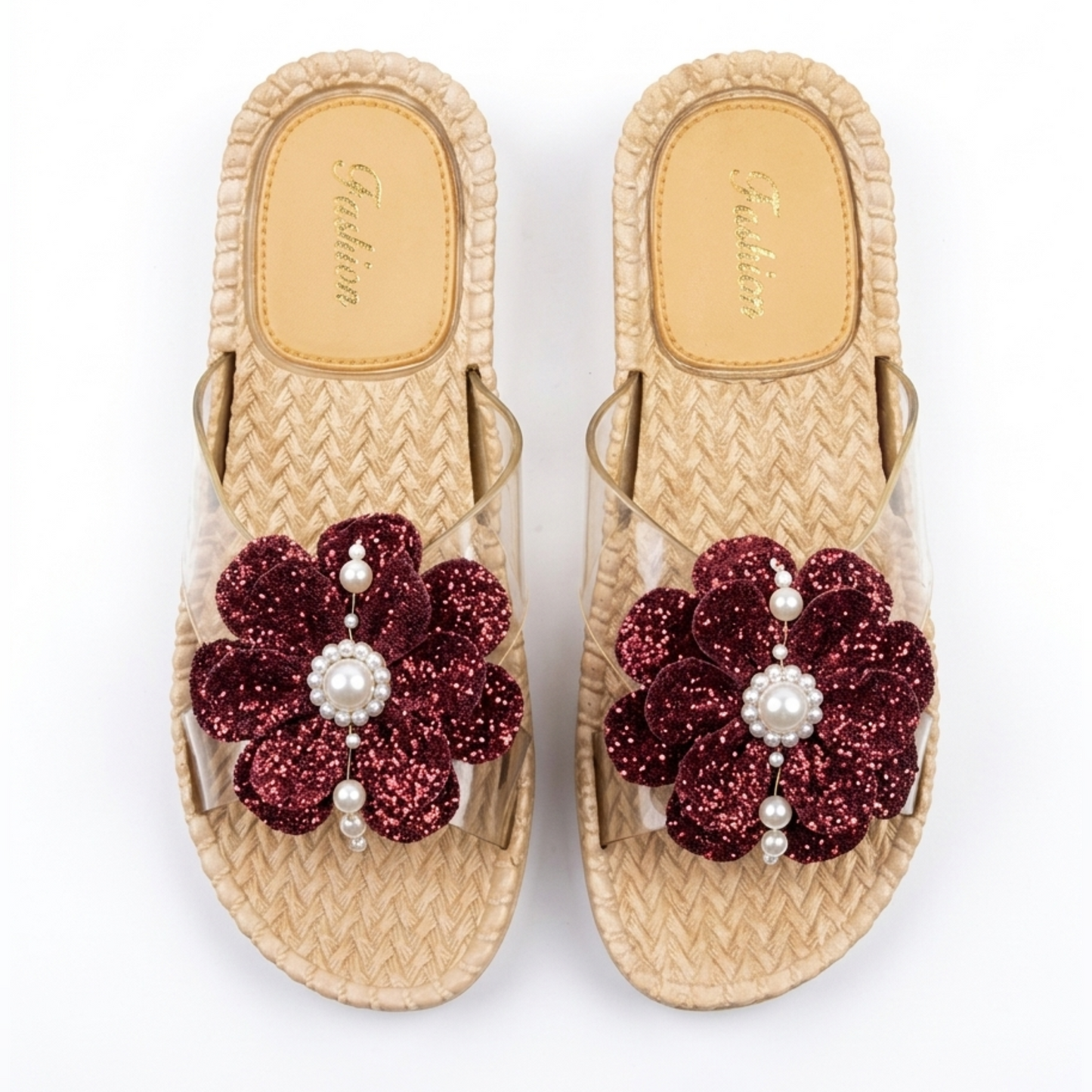 Crafted Flower Washable Slippers