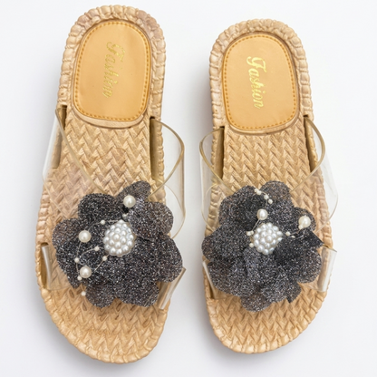 Crafted Flower Washable Slippers